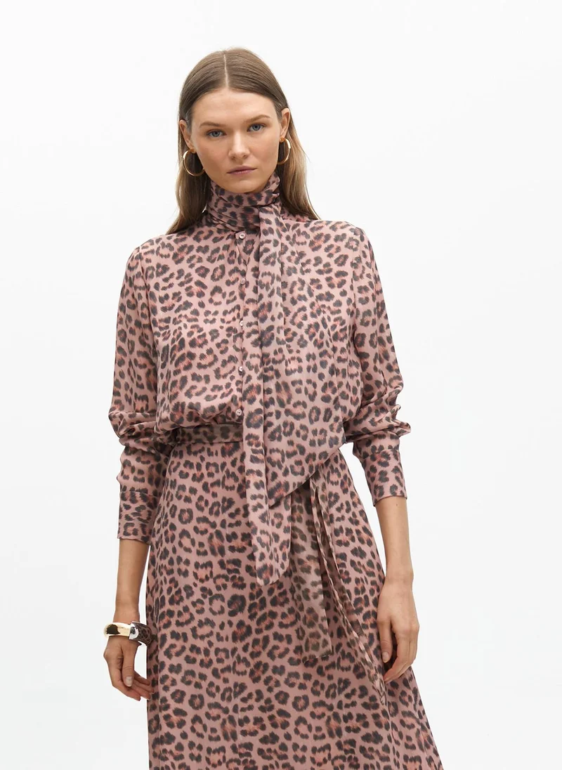 لولا كساديمونت Animal Print Tie Dress